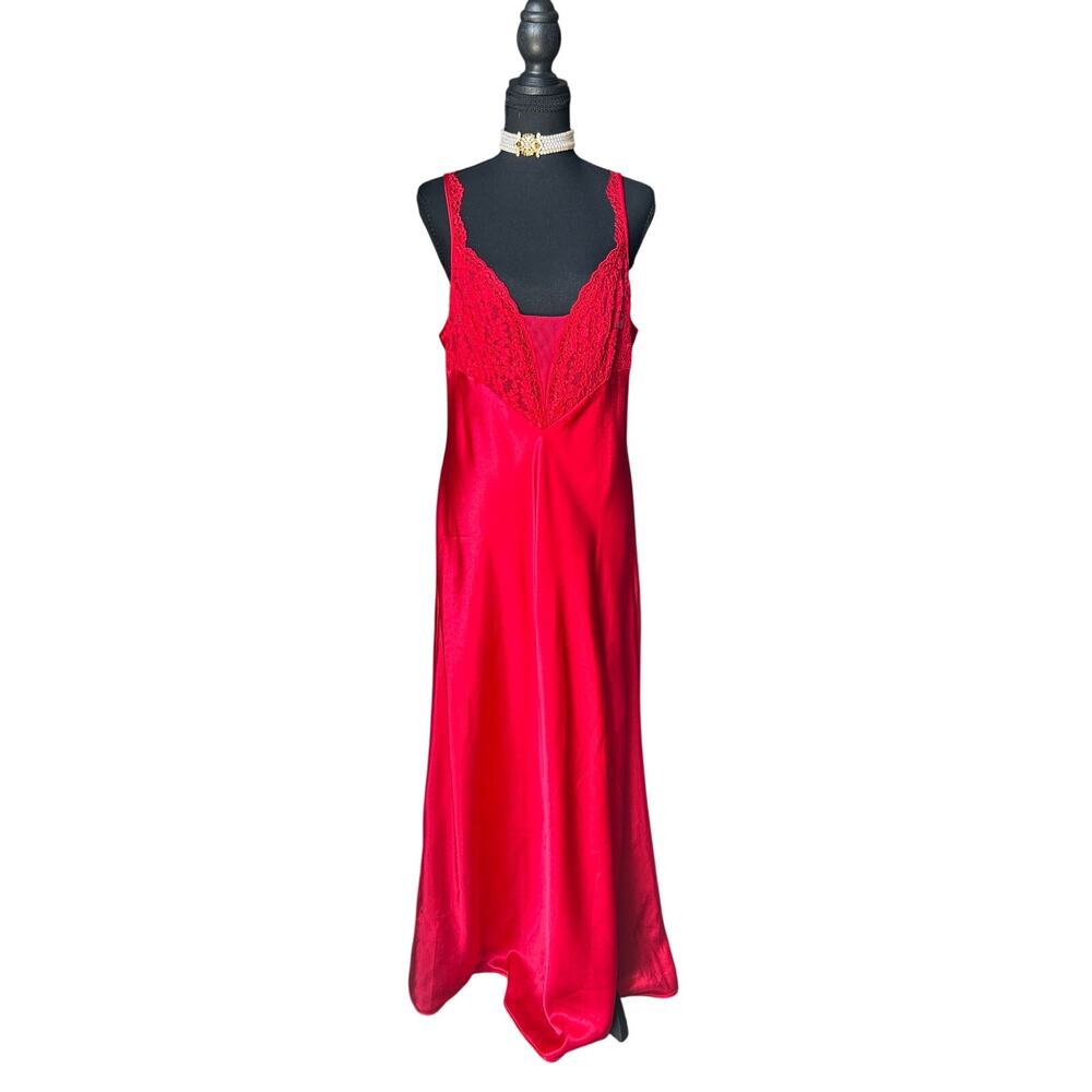 Vintage 1990s Victoria secret gold label maxi slip dress size l
